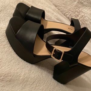 Soda black heels size 10